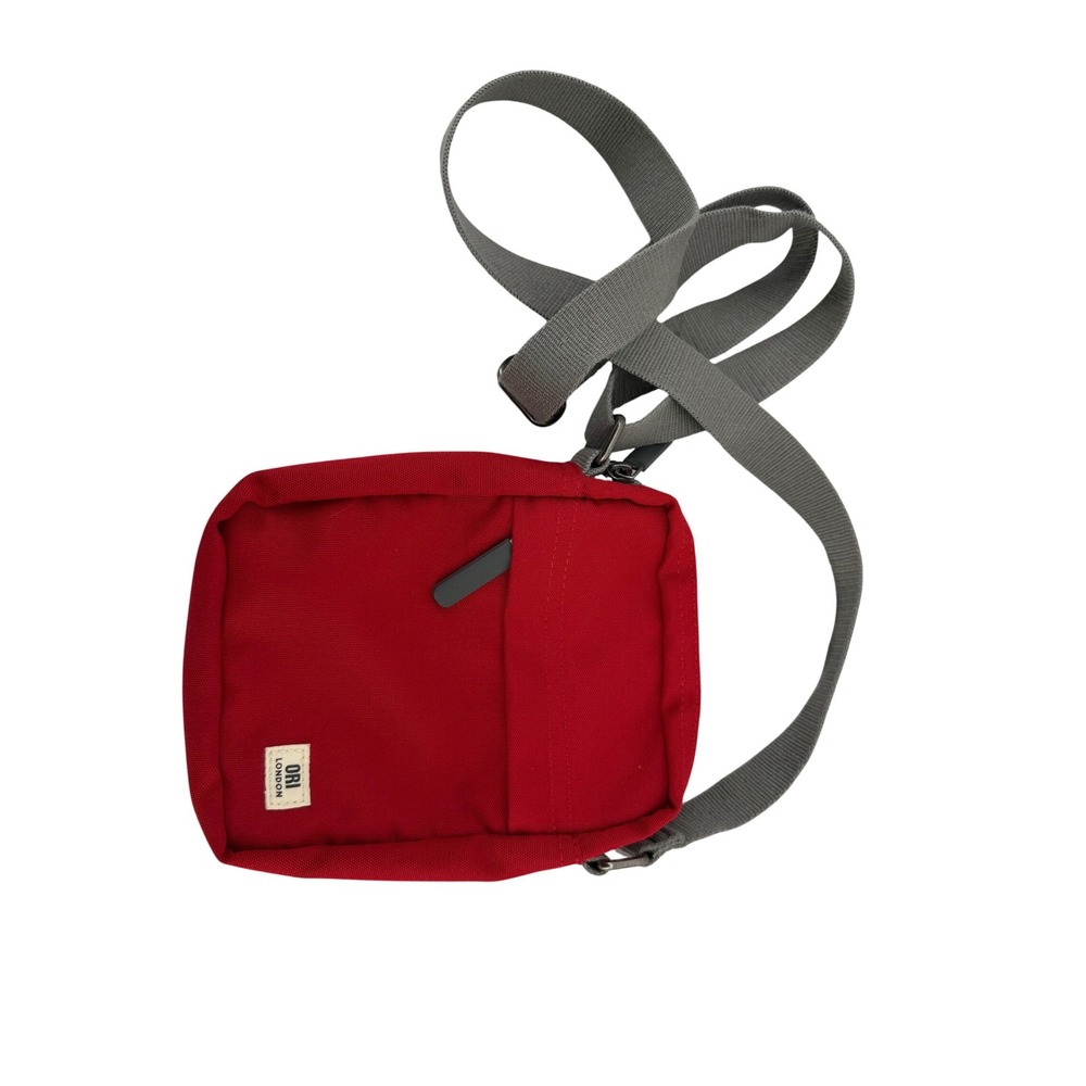 ORI London Red RPET Recycled Polyester Crossbody Bag Water Repellent Small Zip